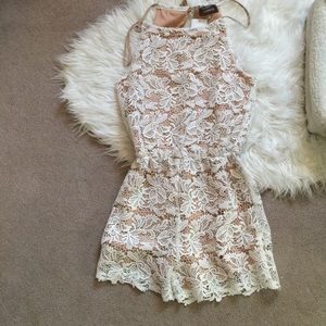 WHITE CROCHET ROMPER